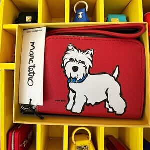 Marc Tetro Wristlet or Wallet Red & Yellow New in Box Perfect Novelty Gift.